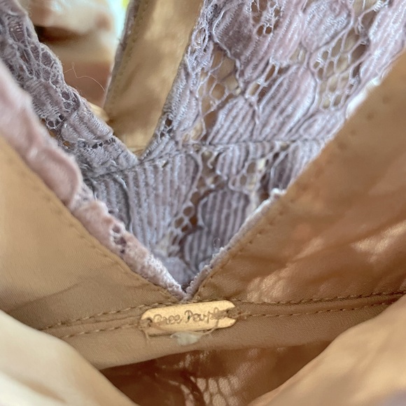 Free People blush colored lace mini dress. Size 6 - Picture 7 of 12